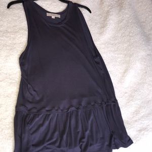 Loft Purple Ruffled Tank top